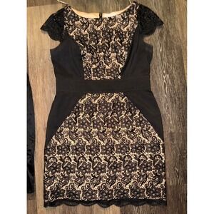 jessica simpson black and gold dress | Dresses | Awesome Jessica Simpson Collar Mini Worn Once Lace
